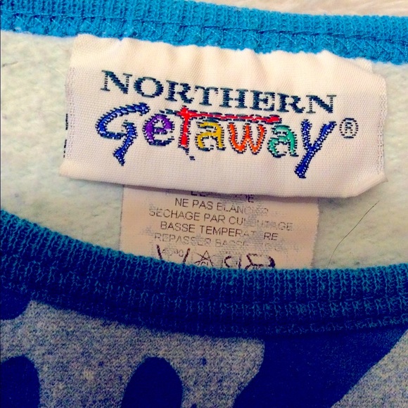 VINTAGE NORTHERN GETAWAY HAND PAINTED GIRLS TOP-VTG - Picture 3 of 3